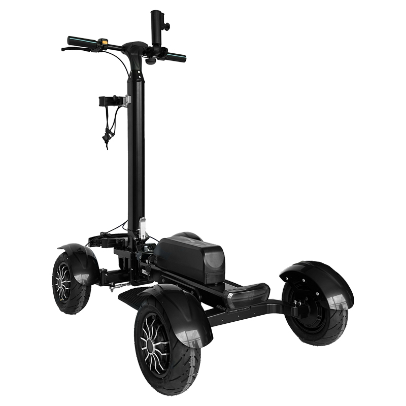 Four Wheel Mini Golf Scooter Electric Golf Transport Vehicle with Stable Ride and All Terrain Tires