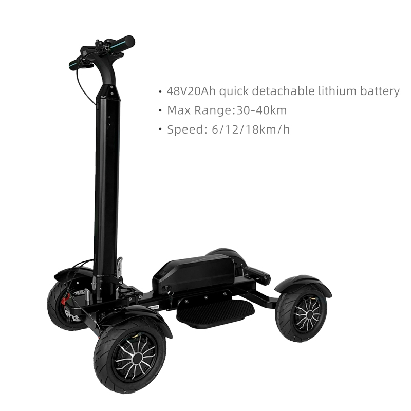 Four Wheel Mini Golf Scooter Electric Golf Transport Vehicle with Stable Ride and All Terrain Tires - Image 3